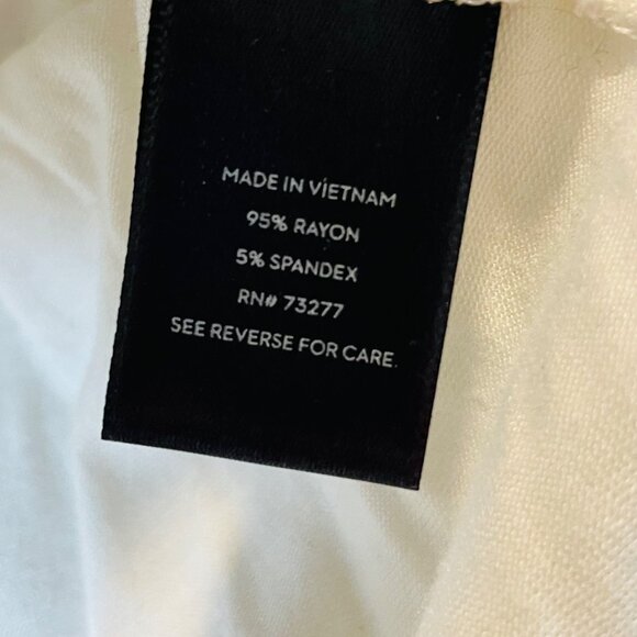 Simply Vera Vera Wang Long Sleeve Top XS White Beaded Design Rayon Spandex - Picture 4 of 11